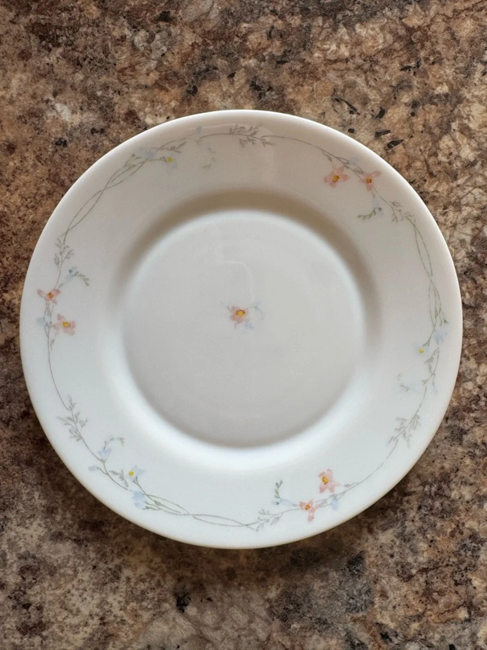 Arcopal France Odessa pattern milk glass salad plate